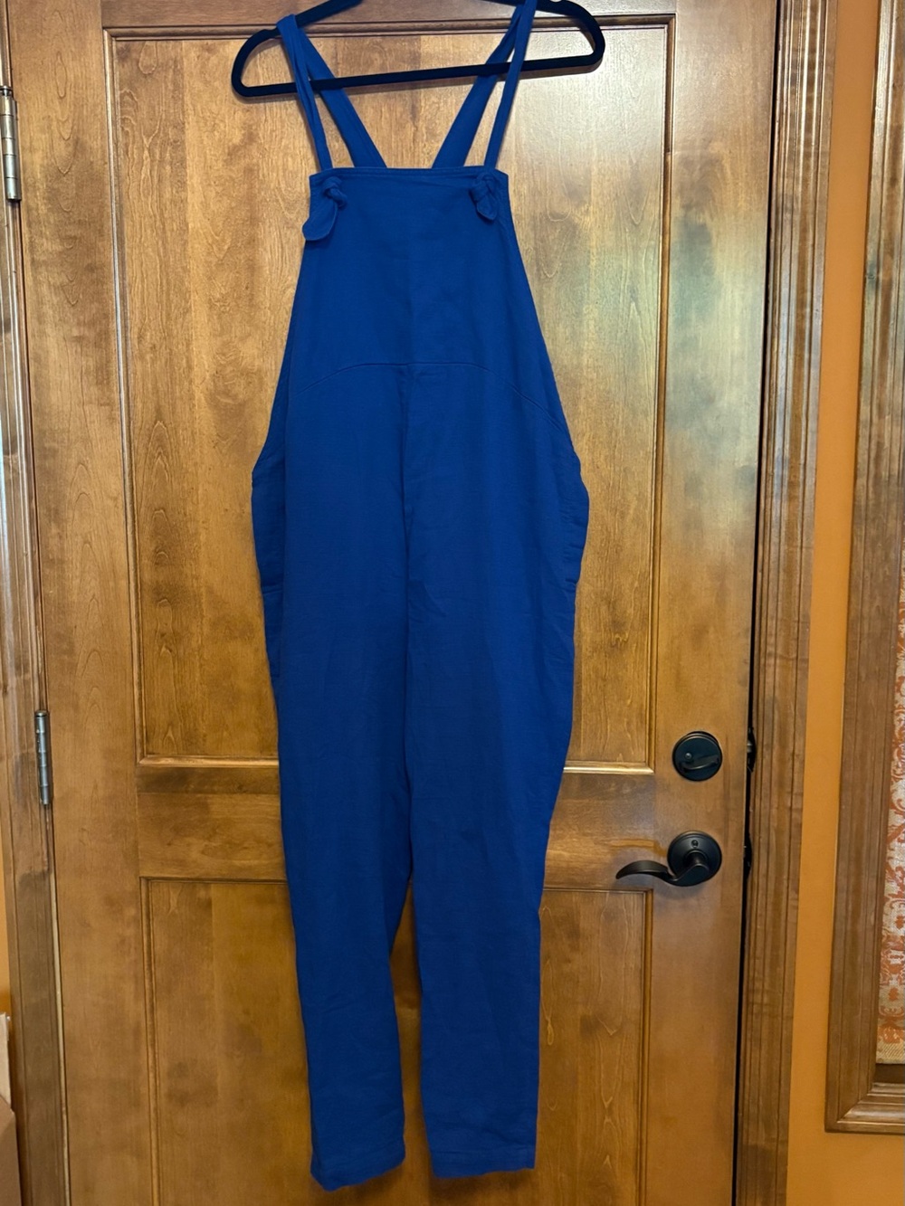 Hatch Maternity Onesie Overalls Jumpsuit Blue Cotton USA
